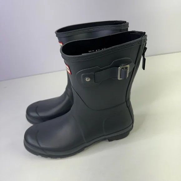 Short Hunter Boots with back zipper size 8 EUC - Picture 5 of 8